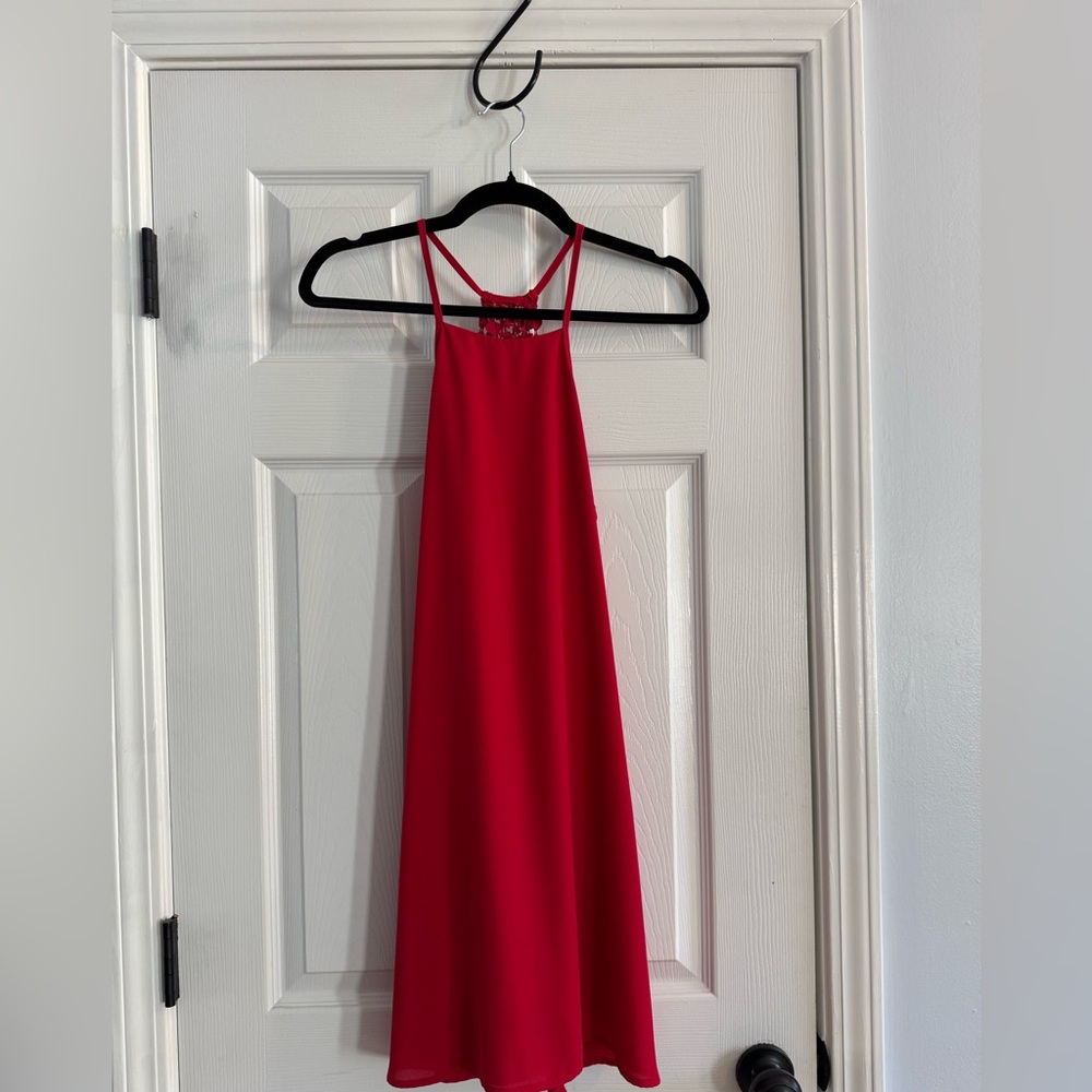 Red Halter Neck Women’s Dress
